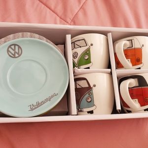Volkswagen Samba Bus T1 Camper Van Espresso Cup 4-pc Set in Gift Box